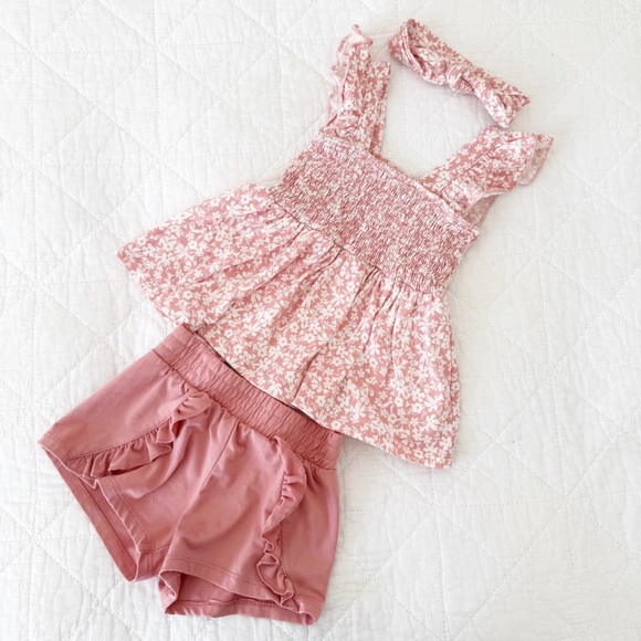 btween Other - BTWEEN Baby Girl Short Set Pink Floral 18 Months
